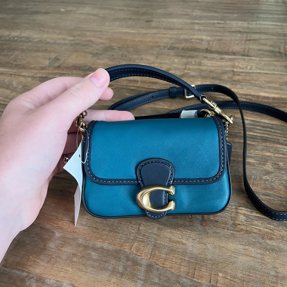 Coach Tabby 13 blue colorblock NWT - Picture 2 of 11